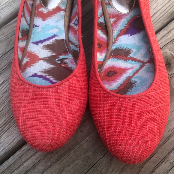 SOLD New Anthropologie Seychelles coral hemp flats - Picture 3 of 5